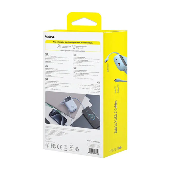 Powerbank Baseus QPow 2 10000mAh 30W 2xUSB-C (blue) - Powerbanks<<<GSM Accessories<<<InnproXML&&&Powerbanks<<<HurtelXML