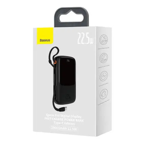 Powerbank Baseus Qpow PRO with cable 10000mAh 22.5W (Black) - Powerbanks<<<Energy<<<InnproXML&&&Powerbanks<<<HurtelXML