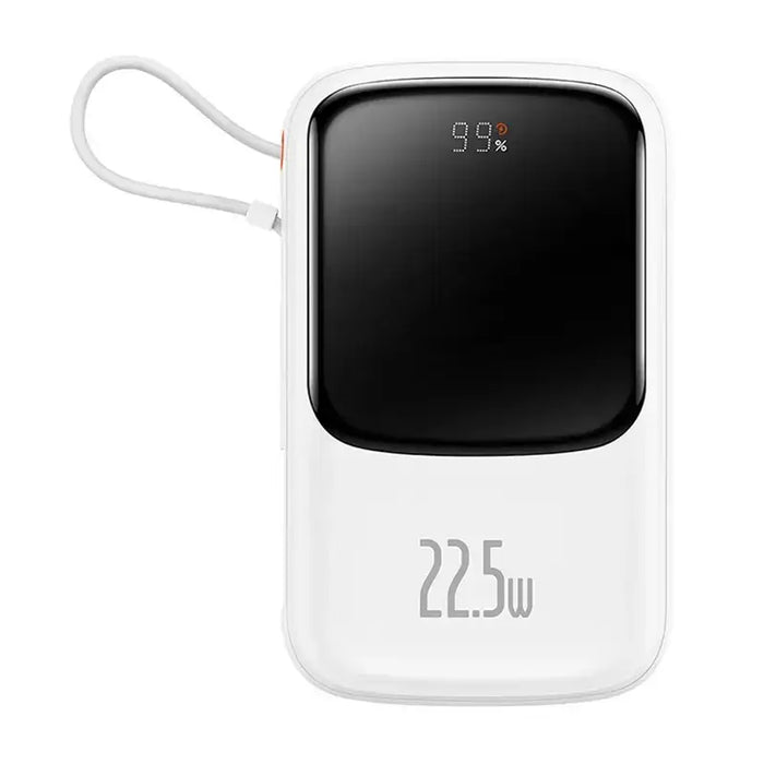 Powerbank Baseus Qpow Pro with USB-C cable USB-C USB 10000mAh 22.5W (white)