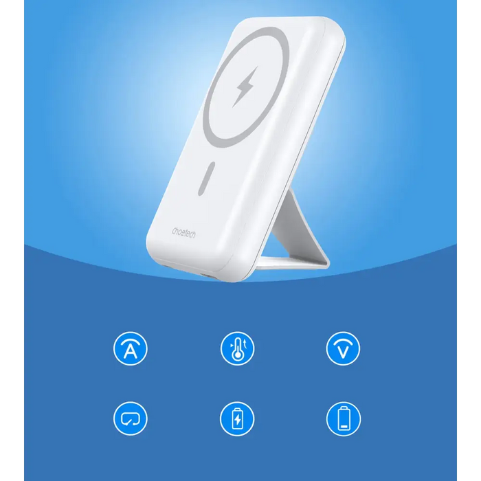 Powerbank Choetech B663 10000mAh 20W MagSafe USB-A / USB-C - white - Powerbanks<<<HurtelXML