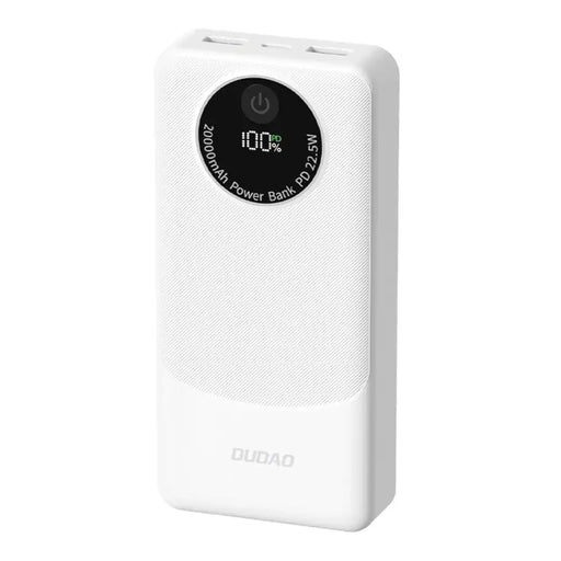 Powerbank Dudao K12Pro 22.5W PD 20000mAh USB-A USB-C - white - Powerbanks<<<HurtelXML