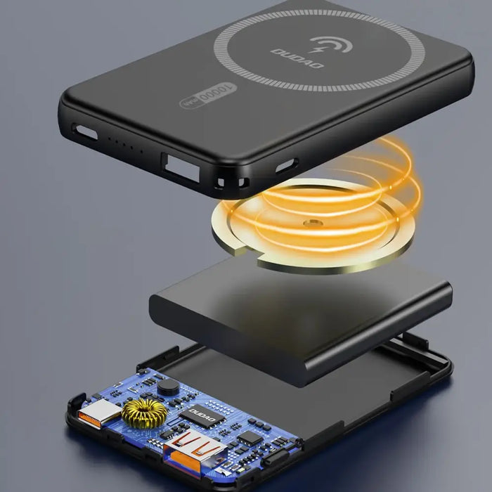 Powerbank Dudao K14S+ 10000mAh 20W USB-A / USB-C / MagSafe with stand - black - Powerbanks<<<HurtelXML