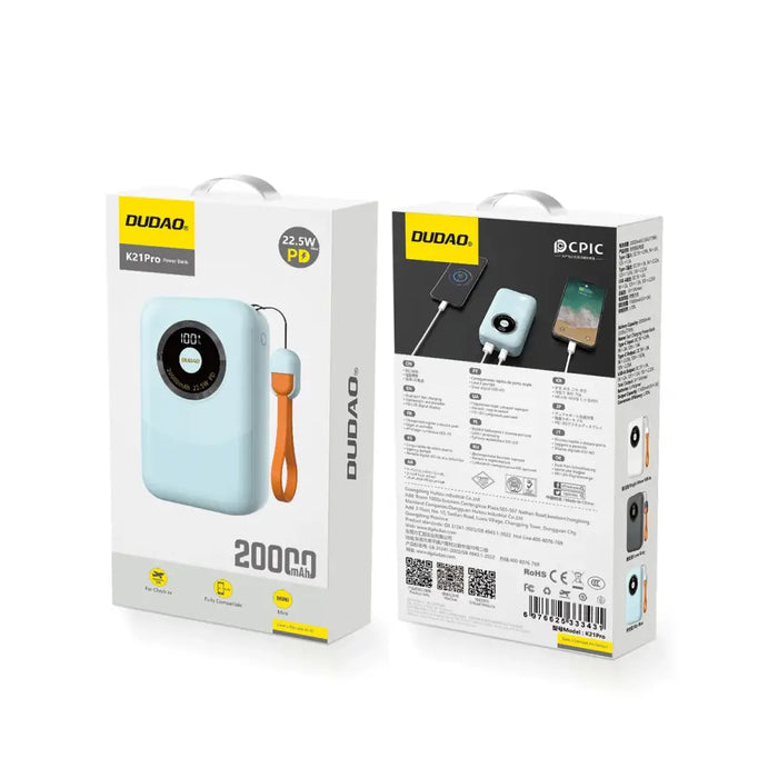 Powerbank Dudao K21Pro Mini 20000mAh 22.5W - blue - Powerbanks<<<HurtelXML