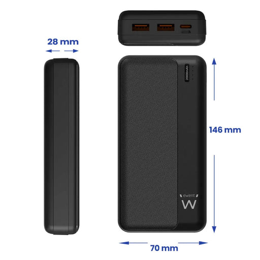 Powerbank Eminent EW1163 Black 20000 mAh - Електроника Телефони и таблети<<<Компютри| Електроника<<<BigBuy&&&Power