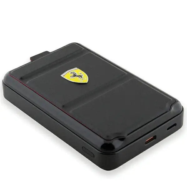 Powerbank Ferrari Metal Logo MagSafe induction 15W 10000 mAh with stand function - black - Powerbanks<<<HurtelXML