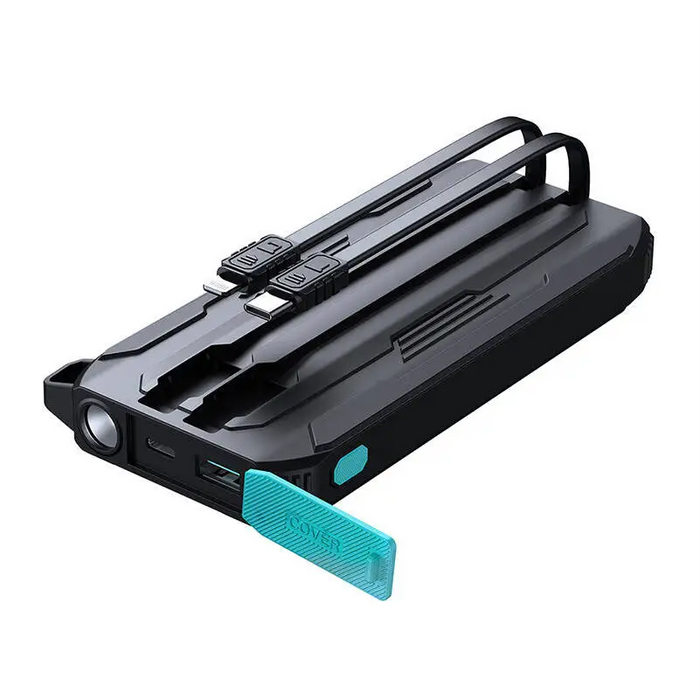 Powerbank Joyroom JR-L017 10000mAh 22.5W with Lightning + USB-C cable (black)