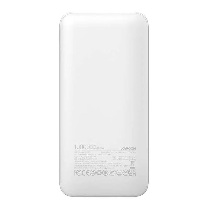 Powerbank Joyroom JR-PBF12 10000mAh 2.4A 2x USB-A 1x USB-C - white - Powerbanks<<<GSM