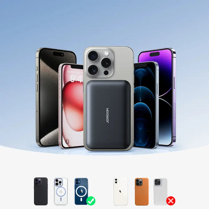 Powerbank Joyroom JR-W020 20W 10000mAh MagSafe + USB-C - USB-C cable 0.25m - black - Powerbanks<<<HurtelXML