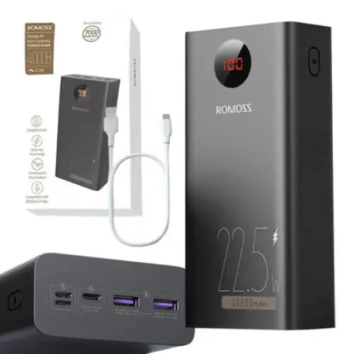 Powerbank Romoss PEA40PF 40000mAh 22.5W (black) - Powerbanks<<<Energy<<<InnproXML