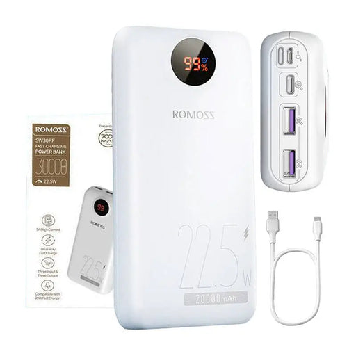 Powerbank Romoss PSW30PF 30000mAh 22.5W (white) - Powerbanks<<<Energy<<<InnproXML