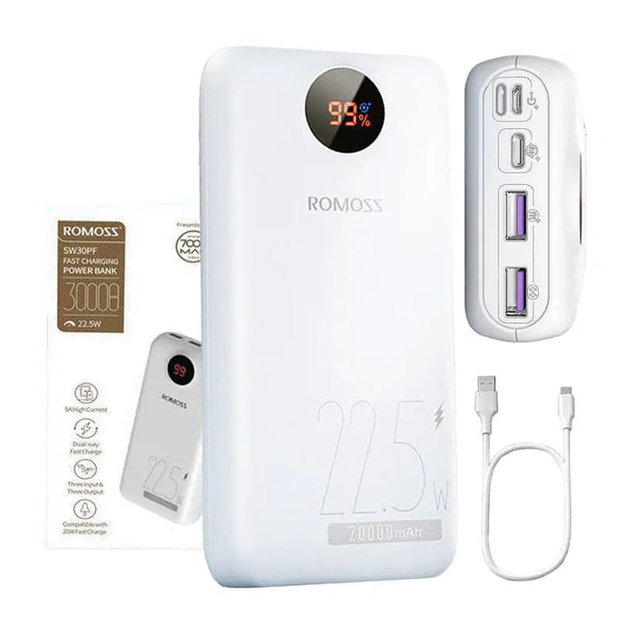 Powerbank Romoss PSW30PF 30000mAh 22.5W (white) - Powerbanks<<<Energy<<<InnproXML
