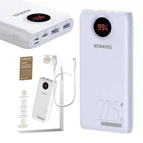 Powerbank Romoss SW20PF 20000mAh 22.5W (white) - Powerbanks<<<Energy<<<InnproXML