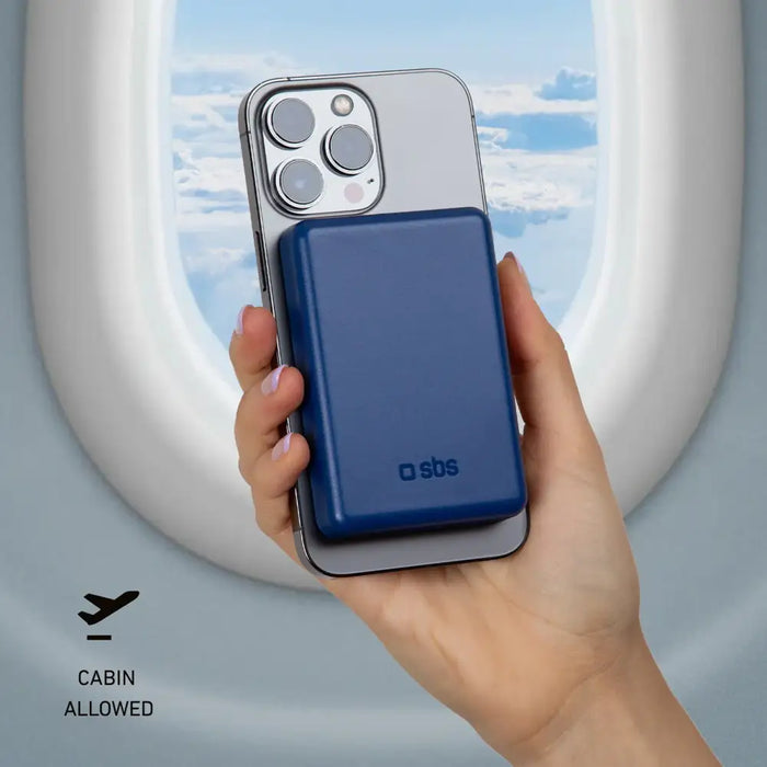 Powerbank SBS TEBB5000MAG1CB 5000 mAh compatible with MagSafe - blue - Powerbanks<<<HurtelXML