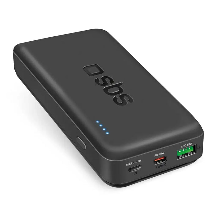 Powerbank SBS TTBB20000PD20K 20000 mAh 20W PD USB-C USB-A Micro-USB - black - Powerbanks<<<HurtelXML