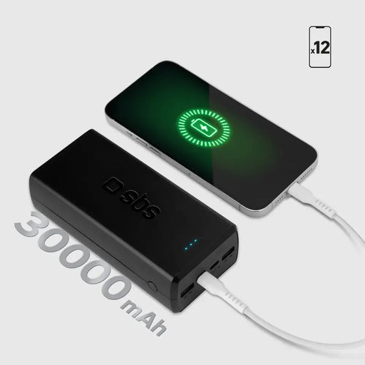 Powerbank SBS TTBB30000PD20K 30000 mAh 2 x USB-C 2 x USB-A - black - Powerbanks<<<HurtelXML