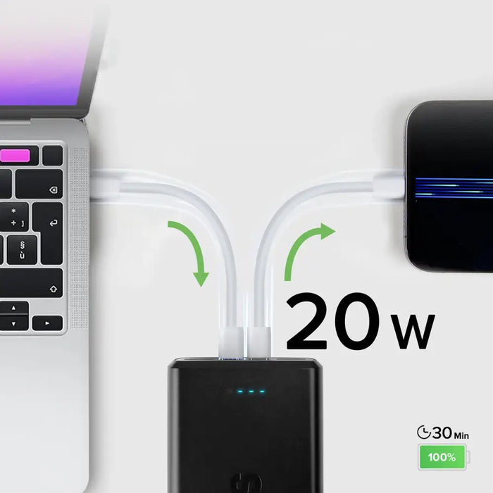 Powerbank SBS TTBB30000PD20K 30000 mAh 2 x USB-C 2 x USB-A - black - Powerbanks<<<HurtelXML