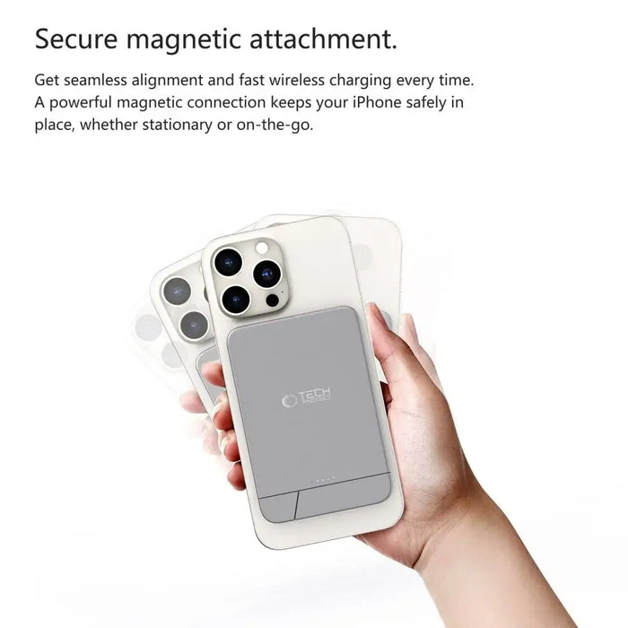 Powerbank Tech-Protect PB14 LifeMag MagSafe 10000 mAh - gray - Powerbanks<<<HurtelXML
