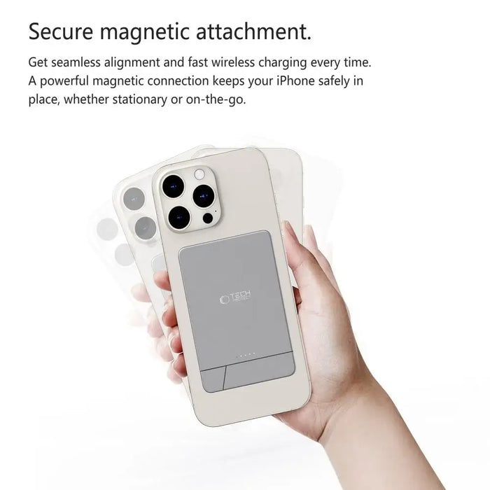 Powerbank Tech-Protect PB14 LifeMag MagSafe 5000 mAh - gray - Powerbanks<<<HurtelXML