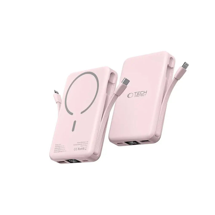 Powerbank Tech-Protect PB31 LifeMag MagSafe 10000 mAh - pink - Powerbanks<<<HurtelXML