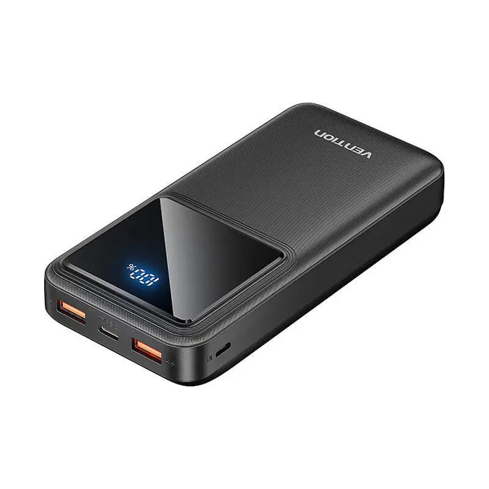 Powerbank Vention FHLB0 20000mAh Micro-USB USB-C 2xUSB-A 22.5W (black) - Powerbanks<<<GSM