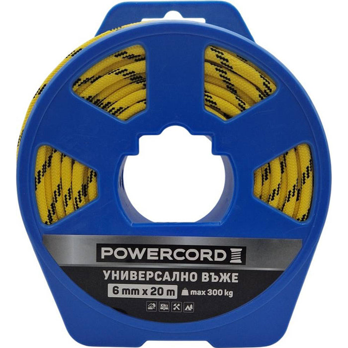UNIVERSAL POWERCORD ROPE 6 MM 20 M YELLOW