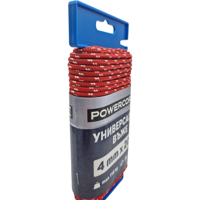 UNIVERSAL POWERCORD ROPE 4 MM 20 M RED