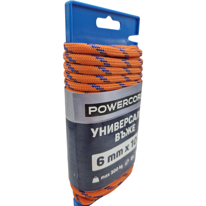 UNIVERSAL POWERCORD ROPE 6 MM 10 M ORANGE