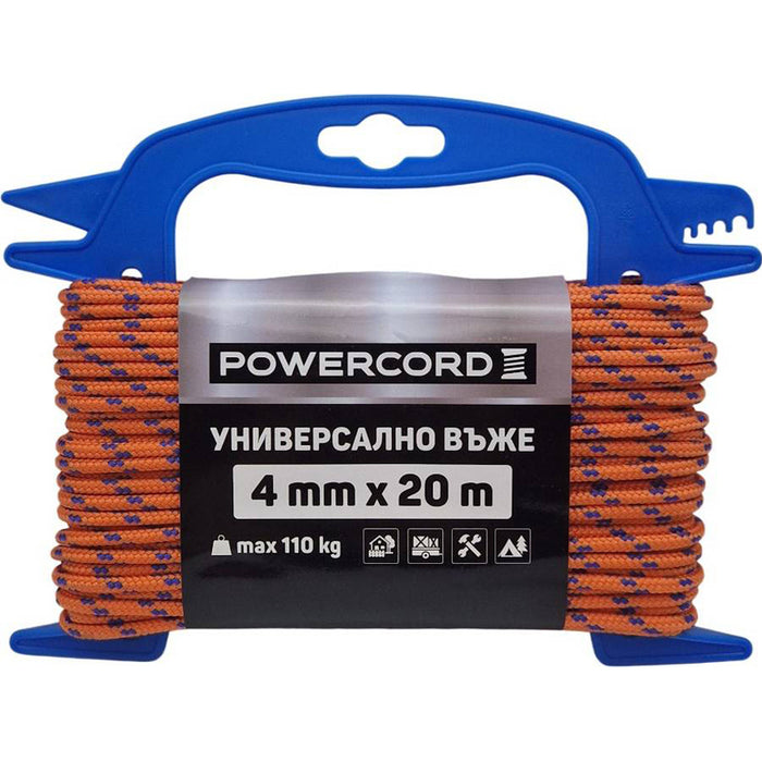 ROPE WIDE HOLDER POWERCORD 4 MM 20 M ORANGE