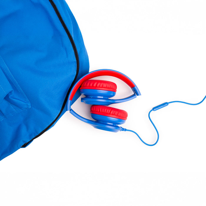 POWERLOCUS PLED BLUE/RED stereo headphones