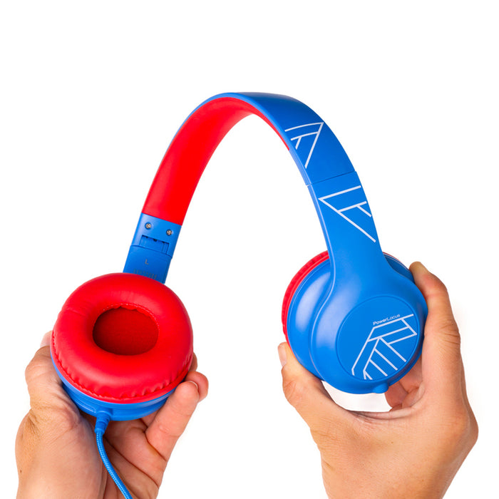 POWERLOCUS PLED BLUE/RED stereo headphones