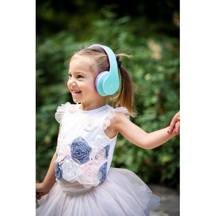 POWERLOCUS P2 KIDS TEAL/PURPLE stereo headphones