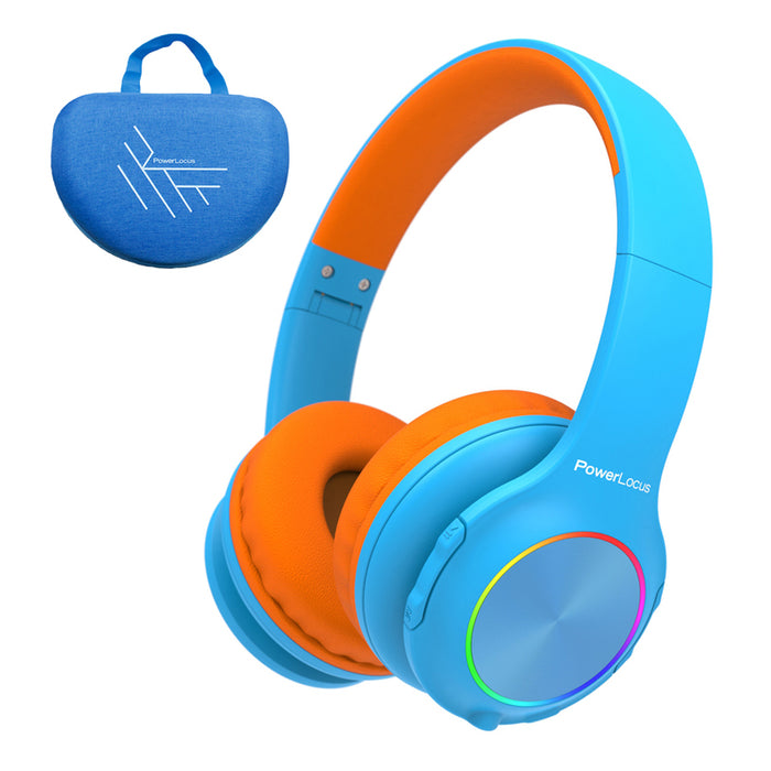 POWERLOCUS PLED BLUE/ORANGE stereo headphones