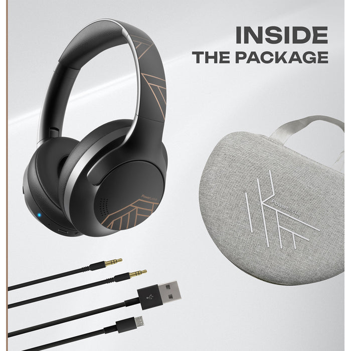 POWERLOCUS P3 BLACK stereo headphones