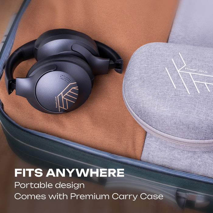 POWERLOCUS P3 BLACK stereo headphones