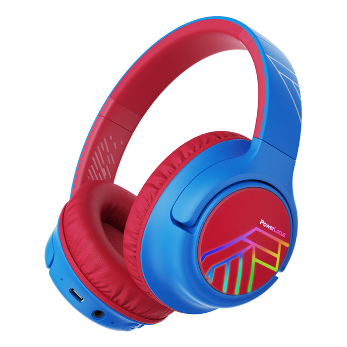 POWERLOCUS BOBO KIDS BLUE/RED stereo headphones