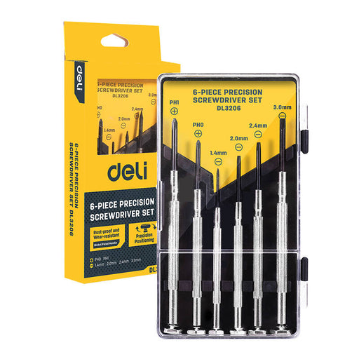 Precision Screwdriver set 6 pcs Deli Tools EDL3206 - Screwdrivers<<<Tools<<<InnproXML