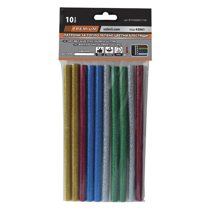 HOT GLUING CARTRIDGES 10 PCS GLOSSY F 11 X 200 MM PREMIUM