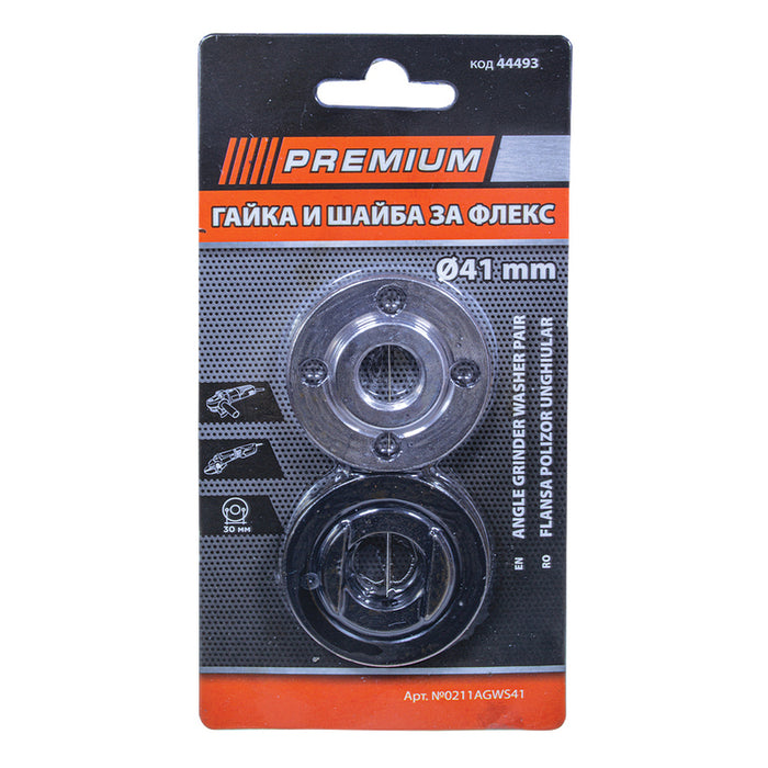 Premium angle grinder nut and washer
