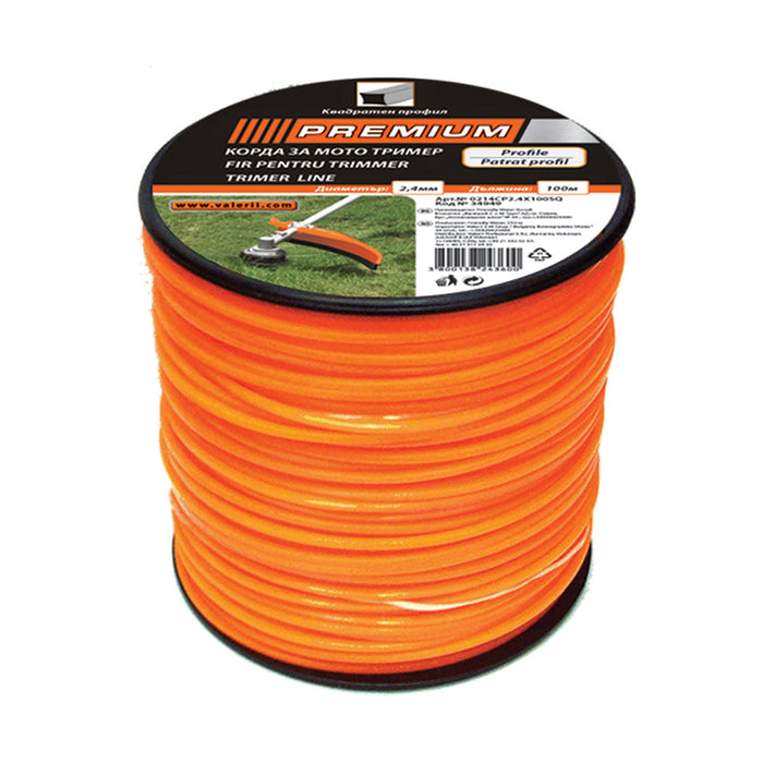 CORD FOR TRIMMER SQUARE PREMIUM 3 MM-100 M