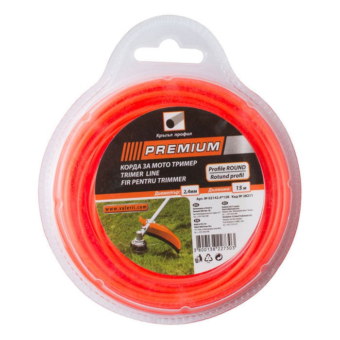 CORD FOR TRIMMER PROFILE CIRCLE PREMIUM 2.4 MM 15 M