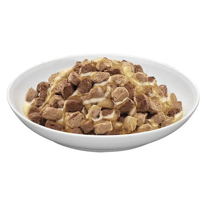 PREVITAL Cat Food Junior Mix Flavors with Lamb Turkey Salmon Trout in Gravy – wet cat food – 4 x 100 g - Wet