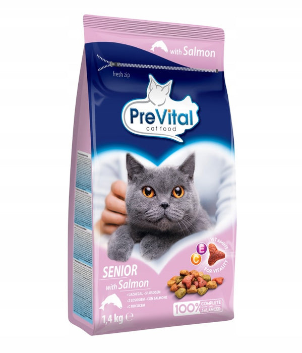 PREVITAL Senior Salmon - dry cat food - 1,4kg