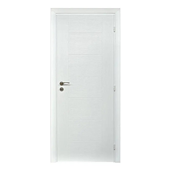 PRIMERED DOOR WITH CASE MODULATO TROYA 70X200X7 CM. RIGHT - Врати<<<Врати и обков<<<Строителни