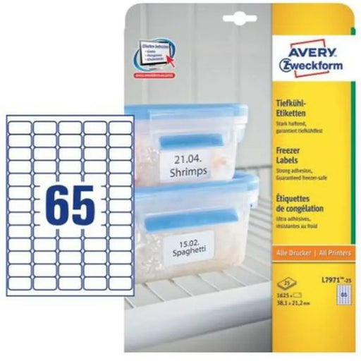 Printer Labels Avery L7971 White 25 Sheets 38,1 x 21,1 mm (5 Units) - Електроника Периферни и резервни