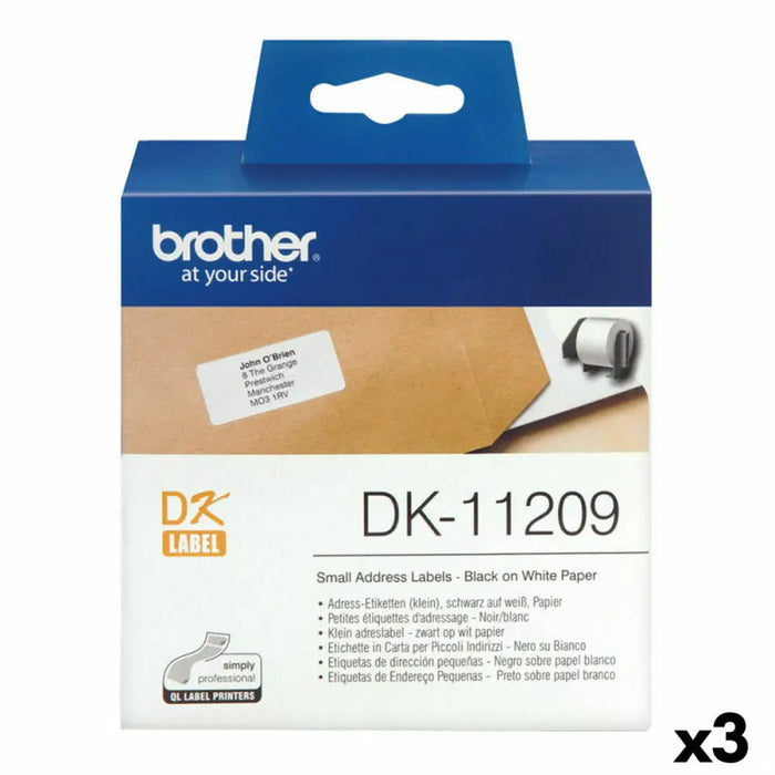 Printer Labels Brother DK-11209 Black/White 62 x 29 mm (3 Units) - Електроника Периферни и резервни части<<<Компютри|