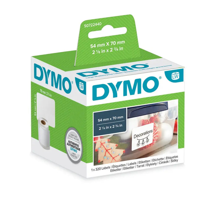 Printer Labels Dymo S0722440 54 x 70 mm LabelWriter™ White (6 Units) - Електроника Периферни и резервни