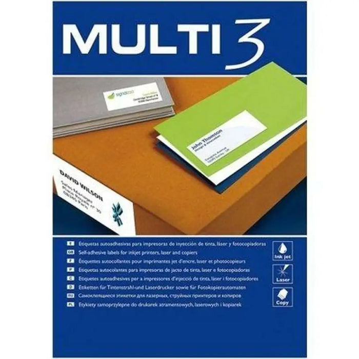 Printer Labels MULTI 3 White Upright 100 Sheets 52,5 x 21,2 mm - Електроника Периферни и резервни части<<<Компютри|
