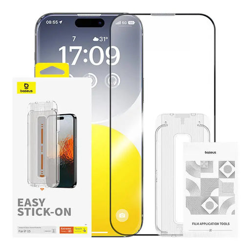 Privacy Protection Tempered Glass Baseus Sapphire iPhone 15 - For smartphones<<<Tempered glass and screen