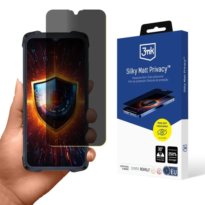 Privacy Screen Protector 3mk Silky Matt Privacy for Cubot King Kong 9 - Cell phone protection film<<<HurtelXML
