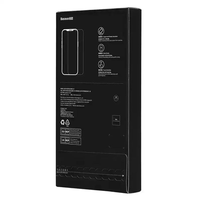 Privacy tempered Glass Baseus Iphone 14 Pro Max (2pcs) with 2 cleaning kits and dust-proof installation tool
